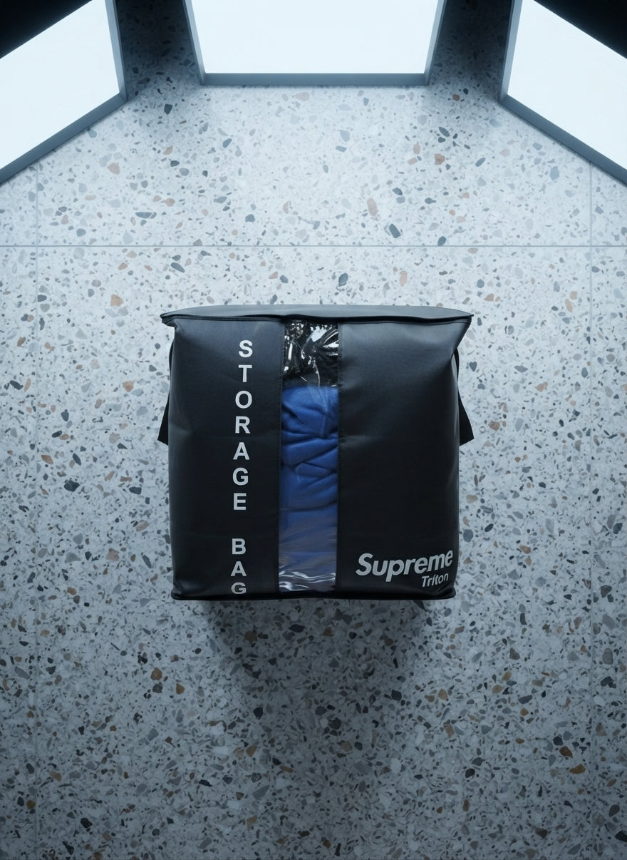 Supreme Triton 150 GSM Heavy-Duty Storage Bag | Premium Closet & Clothing Organizer with Transparent Window