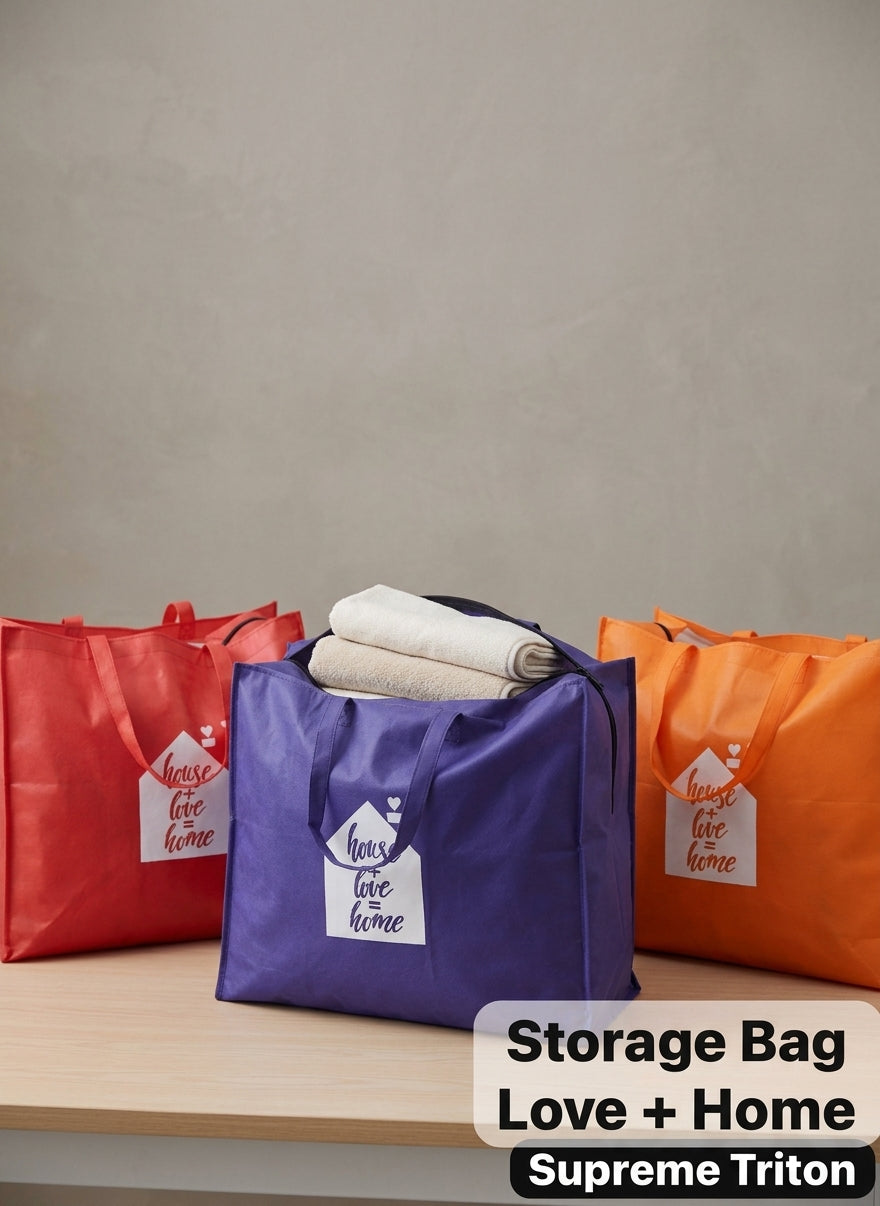 House Love Home Supreme Triton Zippered Storage Bag Totes