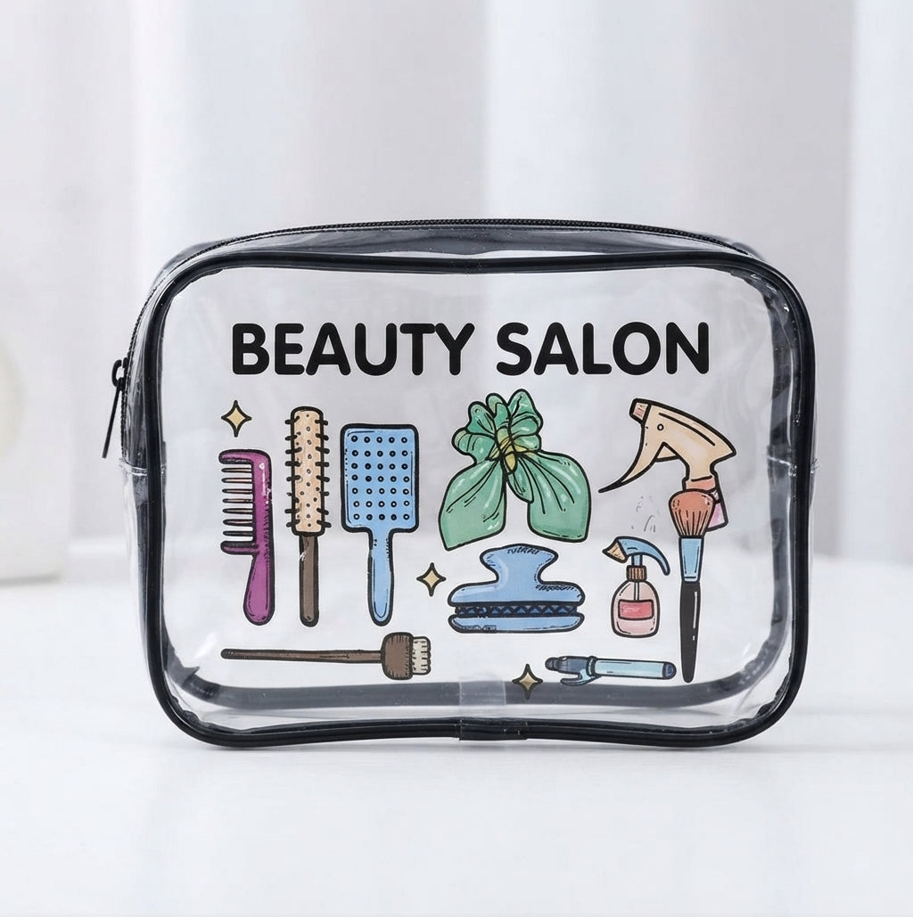 Waterproof Clear PVC Travel & Cosmetic Organizer Pouch | Transparent Toiletry & Makeup Bags