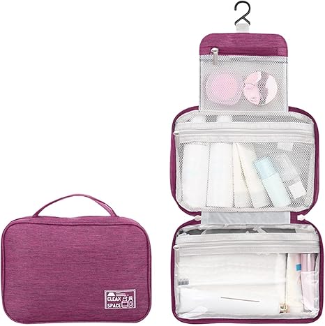 Hanging Toiletry Bags for Traveling,10" X 6.5" Makeup Bag Large