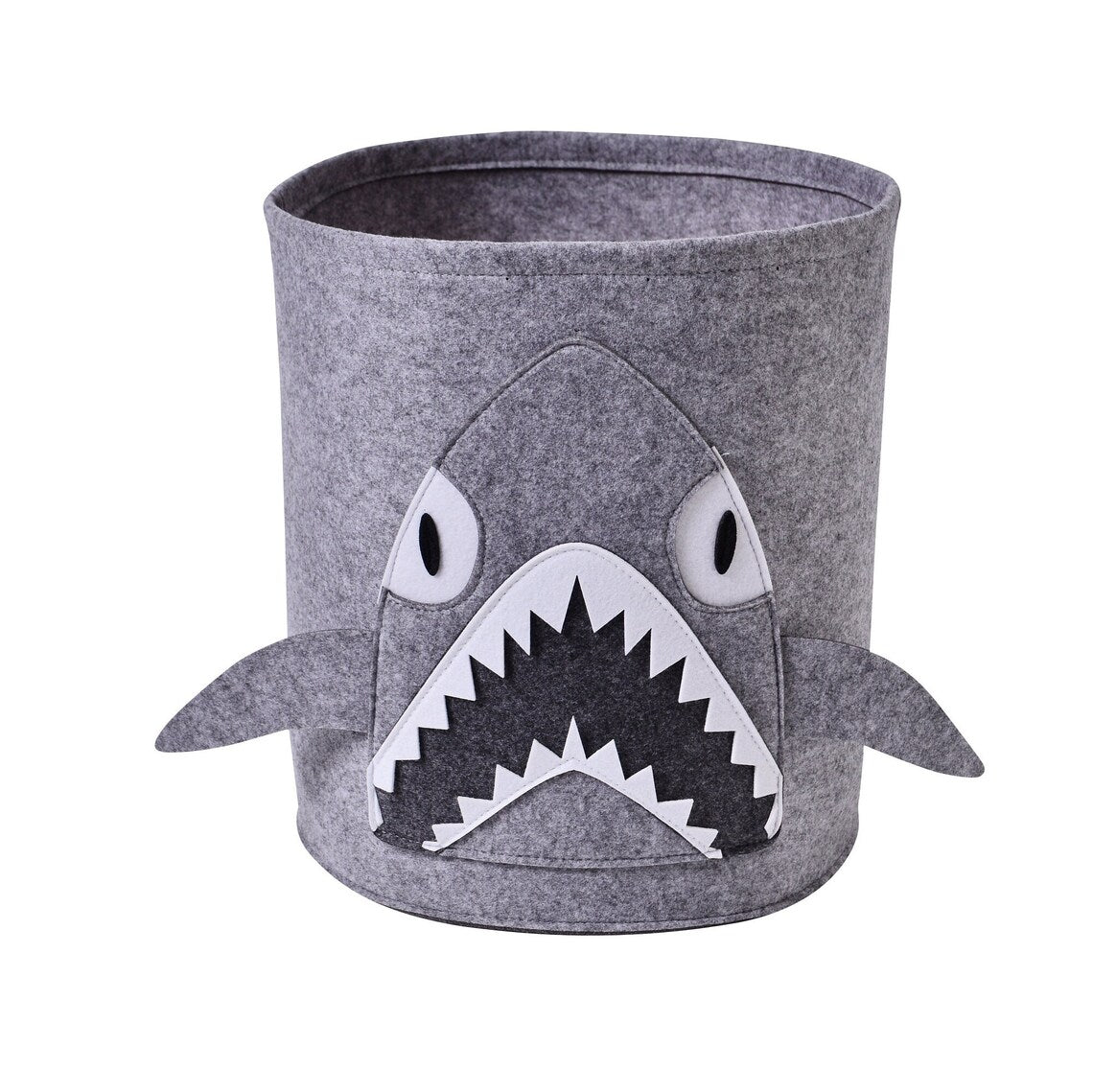 Gray Shark Cartoon Felt Storage Bucket Children"s Toys Dirty Clothes Storage Bag Multifunctional Practical (Copy) (Copy)