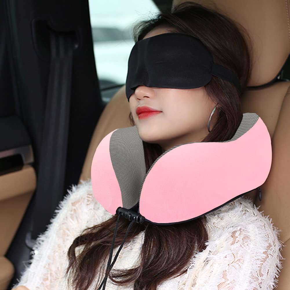 Travel Pillow,Travel Neck Pillows for Sleeping,100% Pure Memory Foam Soft Comfort & Support Pillow