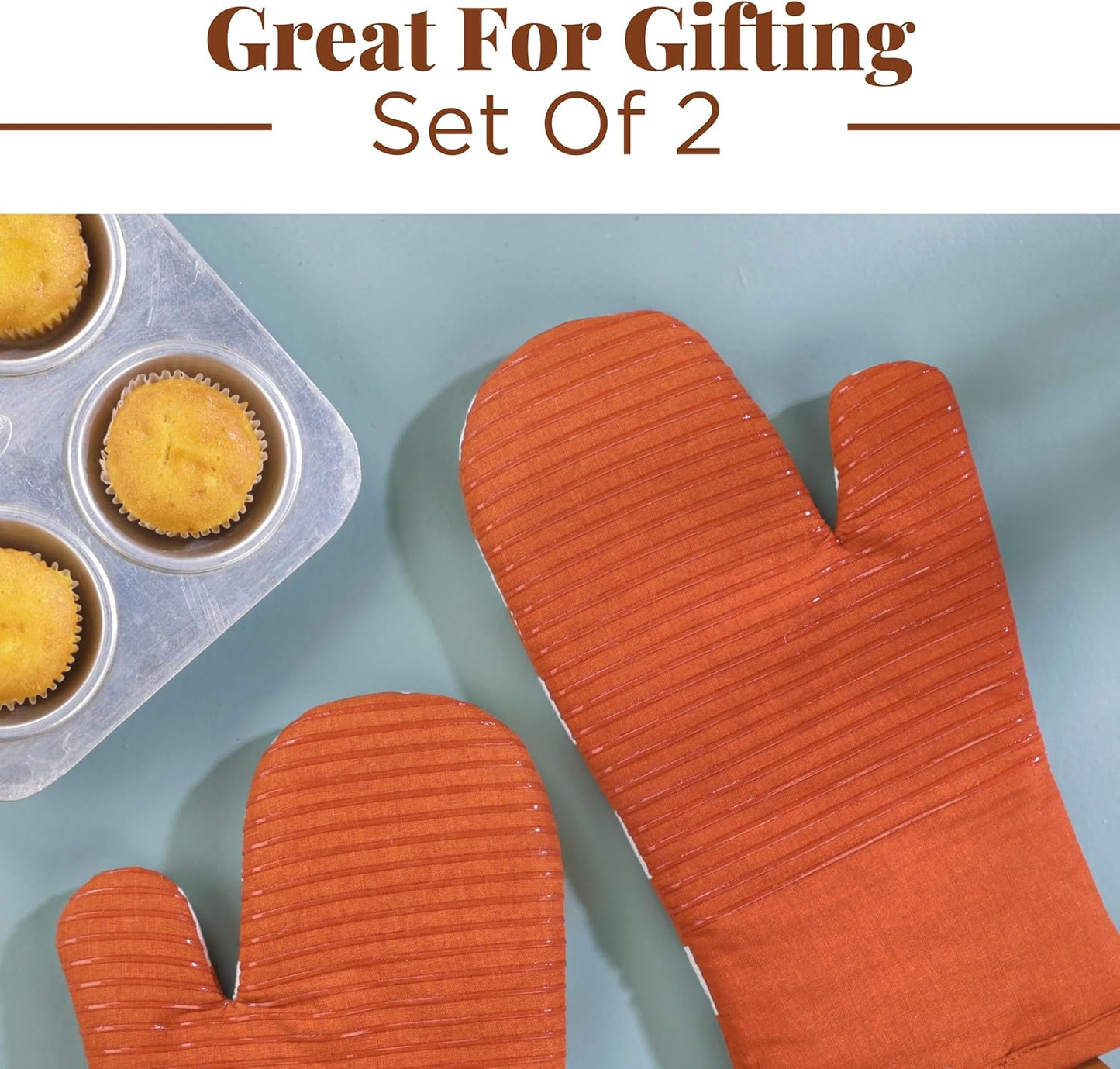Oven Mitts Heat Resistant 12"x 5.5" or Silicone Oven Mitts,