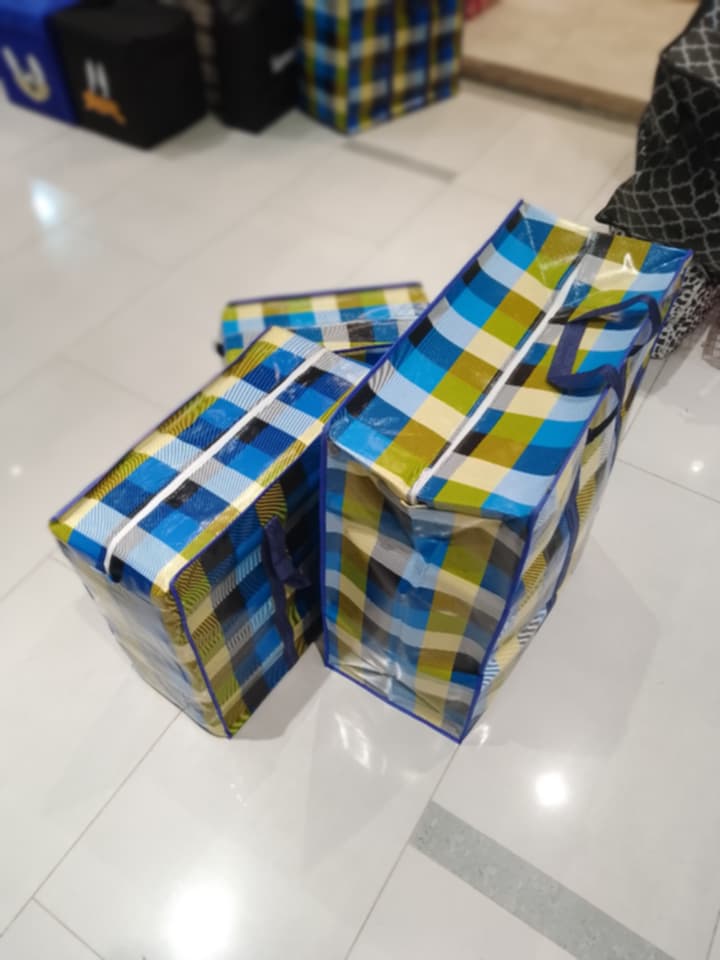 Pack Of 3 Storage Bags (Small,Medium,Large) Durable Zippered Comforters, Blankets, Clothes, & Bedding