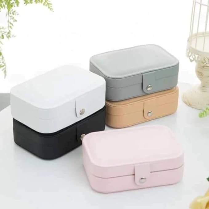 PU Faux Leather Jewellery Box Organizer Storage