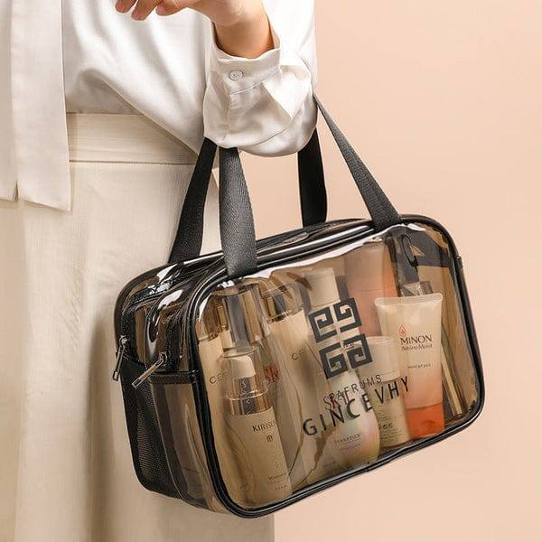 Double Layer Water Proof Cosmetic Bag Transparent Large-capacity