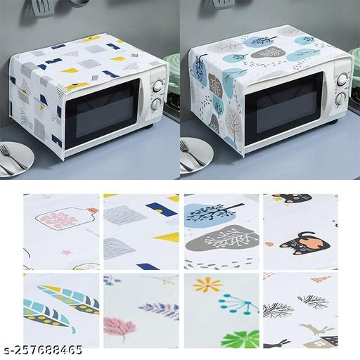 Microwave/Oven Top Cover with 4 Utility Pockets Random Design