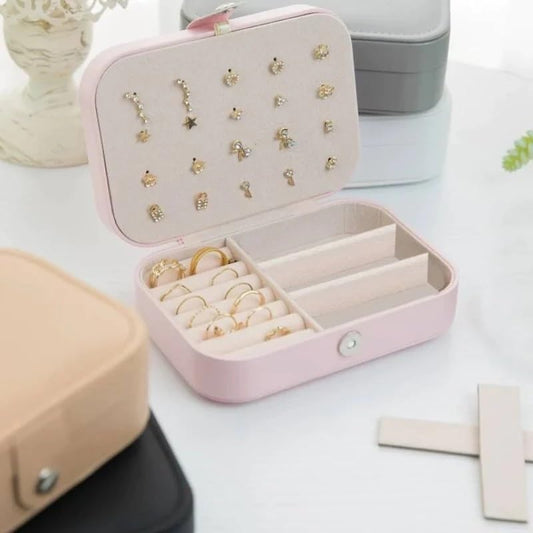 PU Faux Leather Jewellery Box Organizer Storage