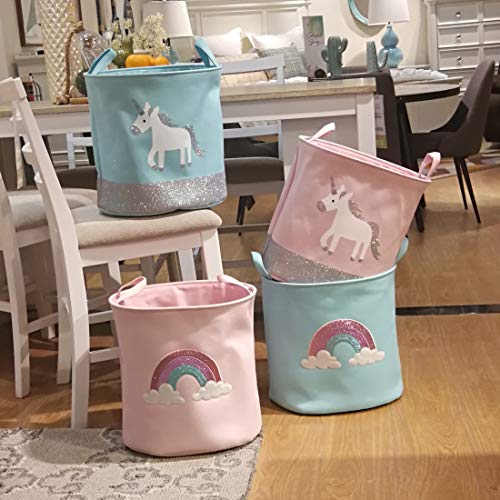 Unicorn Baby Laundry Hamper Collapsible Clothes Kids Storage Basket Large Girls Gift Toy Box Bin for Nursery Room