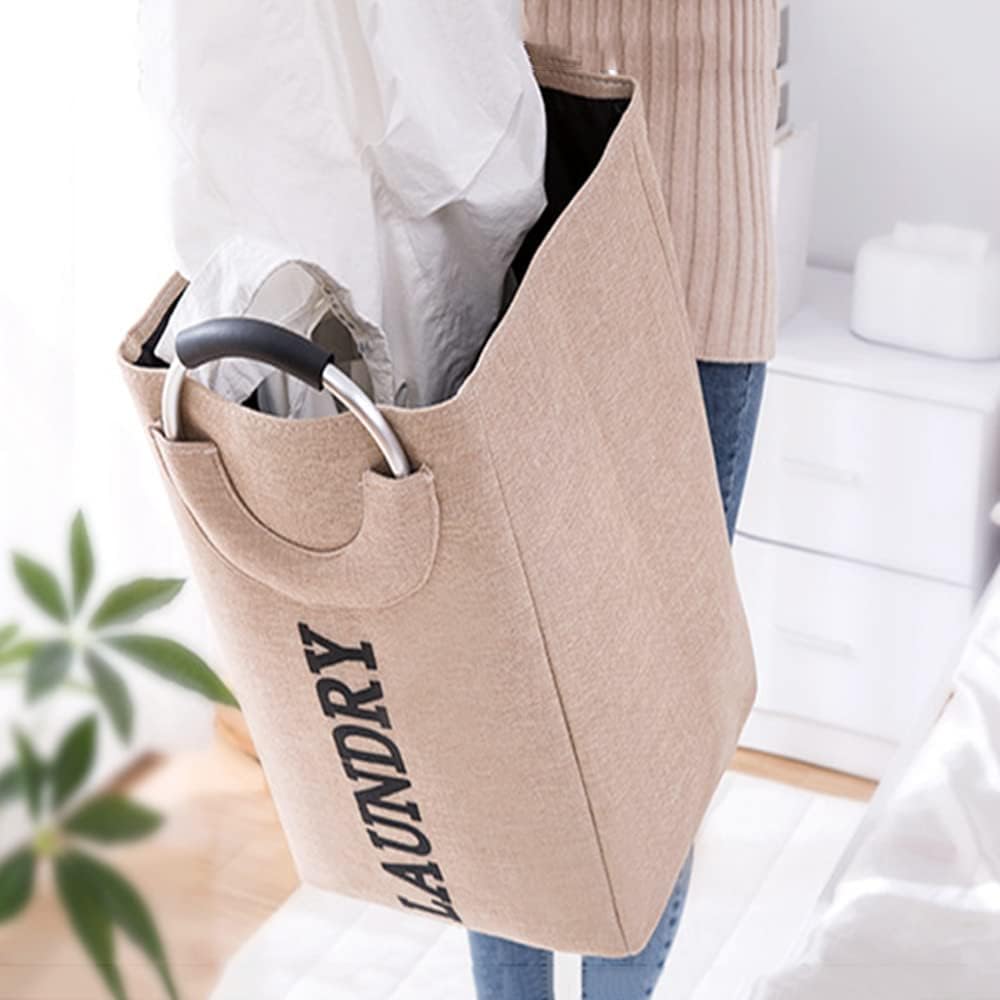 Laundry Baskets, Folding Laundry Basket with Handle, Portable 40 Liter Capacity