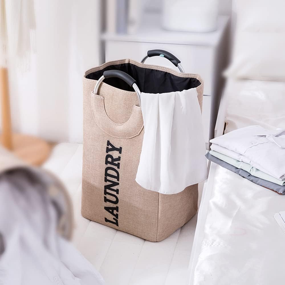 Laundry Baskets, Folding Laundry Basket with Handle, Portable 40 Liter Capacity