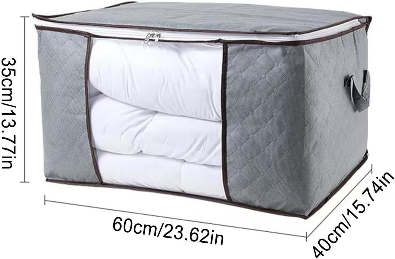 Quilt Storage Bags With Zipper, Bedding Storage Bag With Clear Window,
