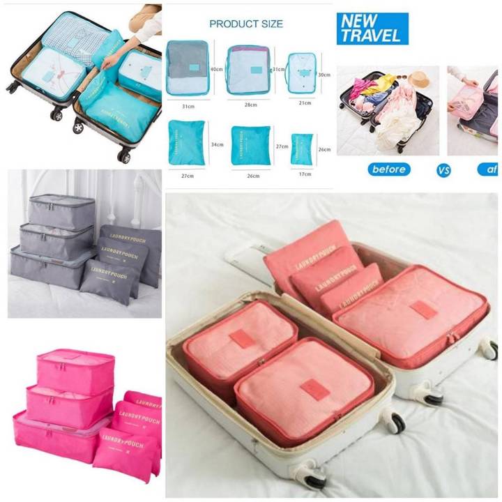 6 PCS Travel Storage Bag Set for Clothes