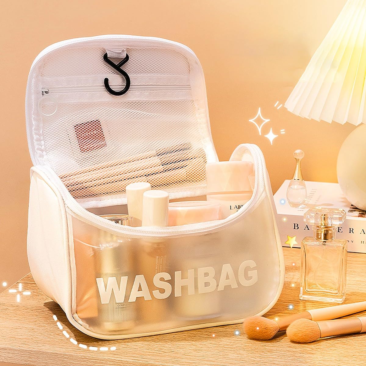 Cosmetic Bags,Large Clear Travel Makeup with Zipper,Big Toiletry Bag For Women,Small Silicone Makeup Brush Holder,Makeup Tools For Protecting Makeup Accessories,Womens Travel Essentials,