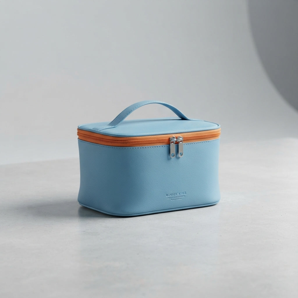 Waterproof PU Frosted Cosmetic Bag & Travel Makeup Organizer