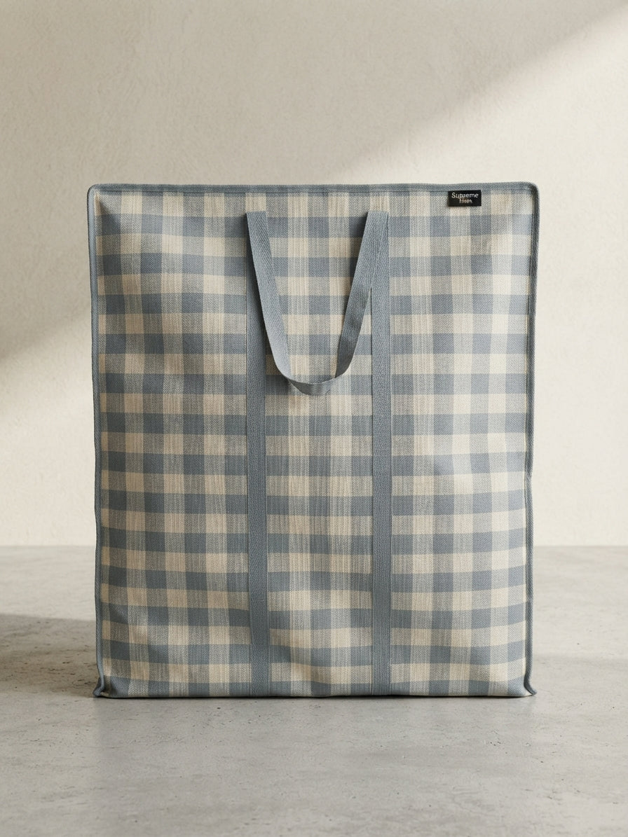 Supreme Triton Checkered Laundry & Storage Tote Bag (23x27)