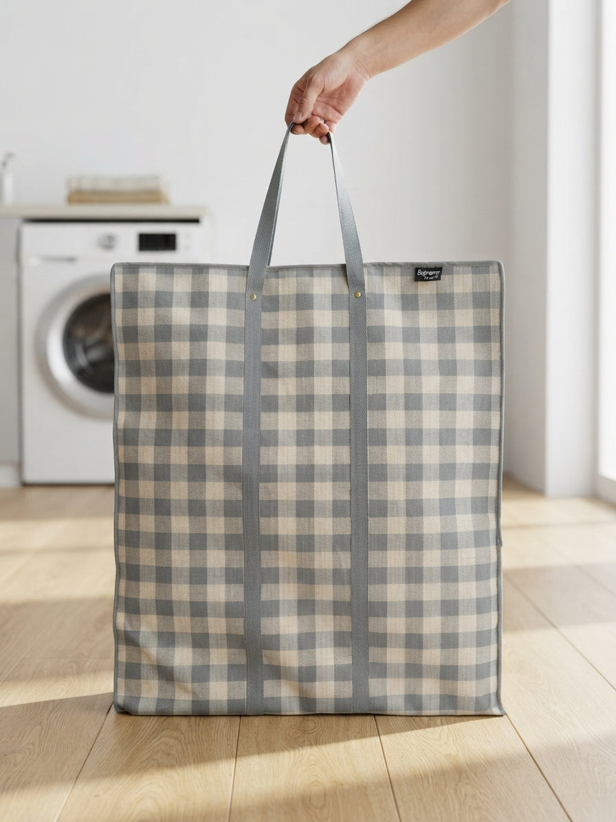 Supreme Triton Checkered Laundry & Storage Tote Bag (23x27)