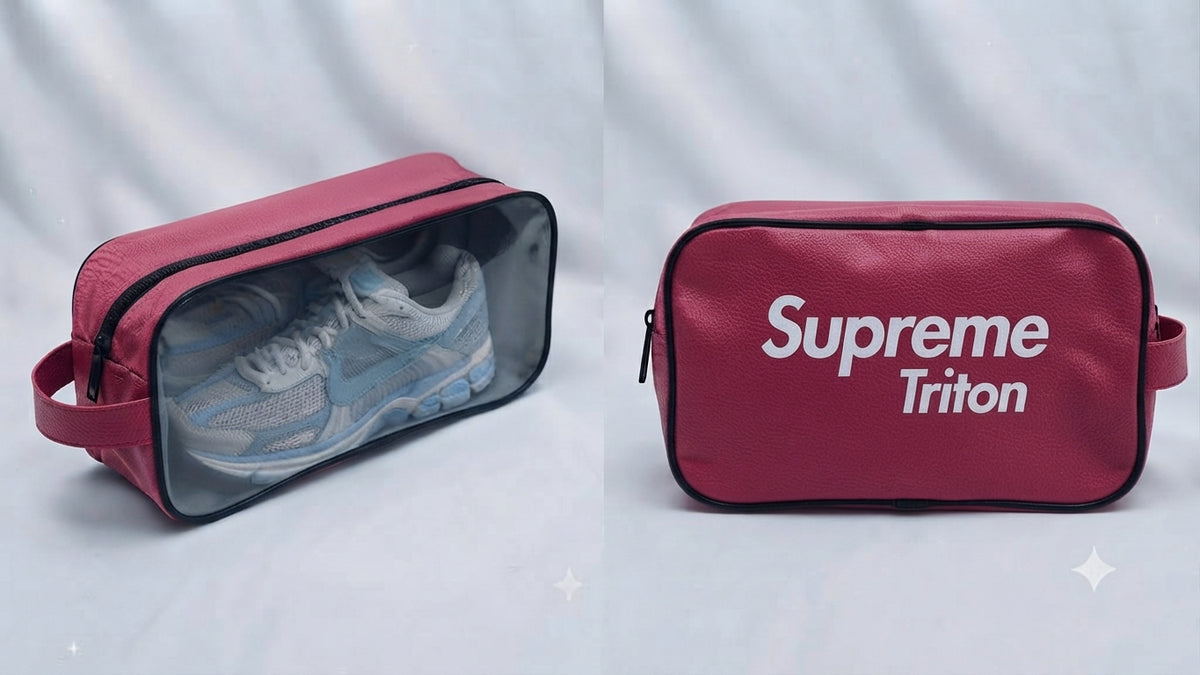 Supreme Triton Multipurpose Storage Pouch – Versatile Travel Organizer Tote with Clear Viewing Window for Shoes, Cosmetics, and Essentials