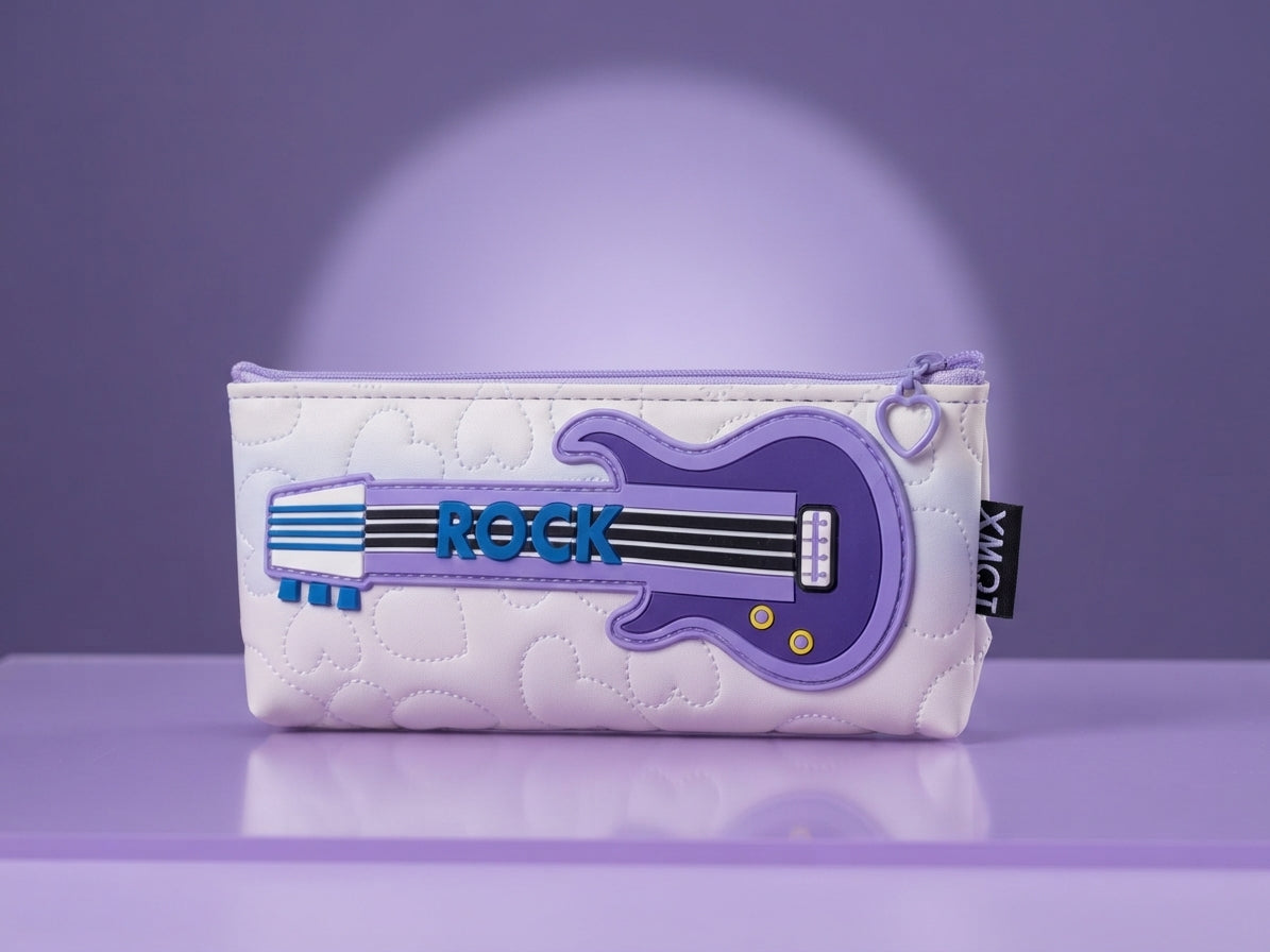 XMQI Aesthetic Quilted Pencil Case – Cute Waterproof Stationery Pouch & Large Capacity Pen Organizer