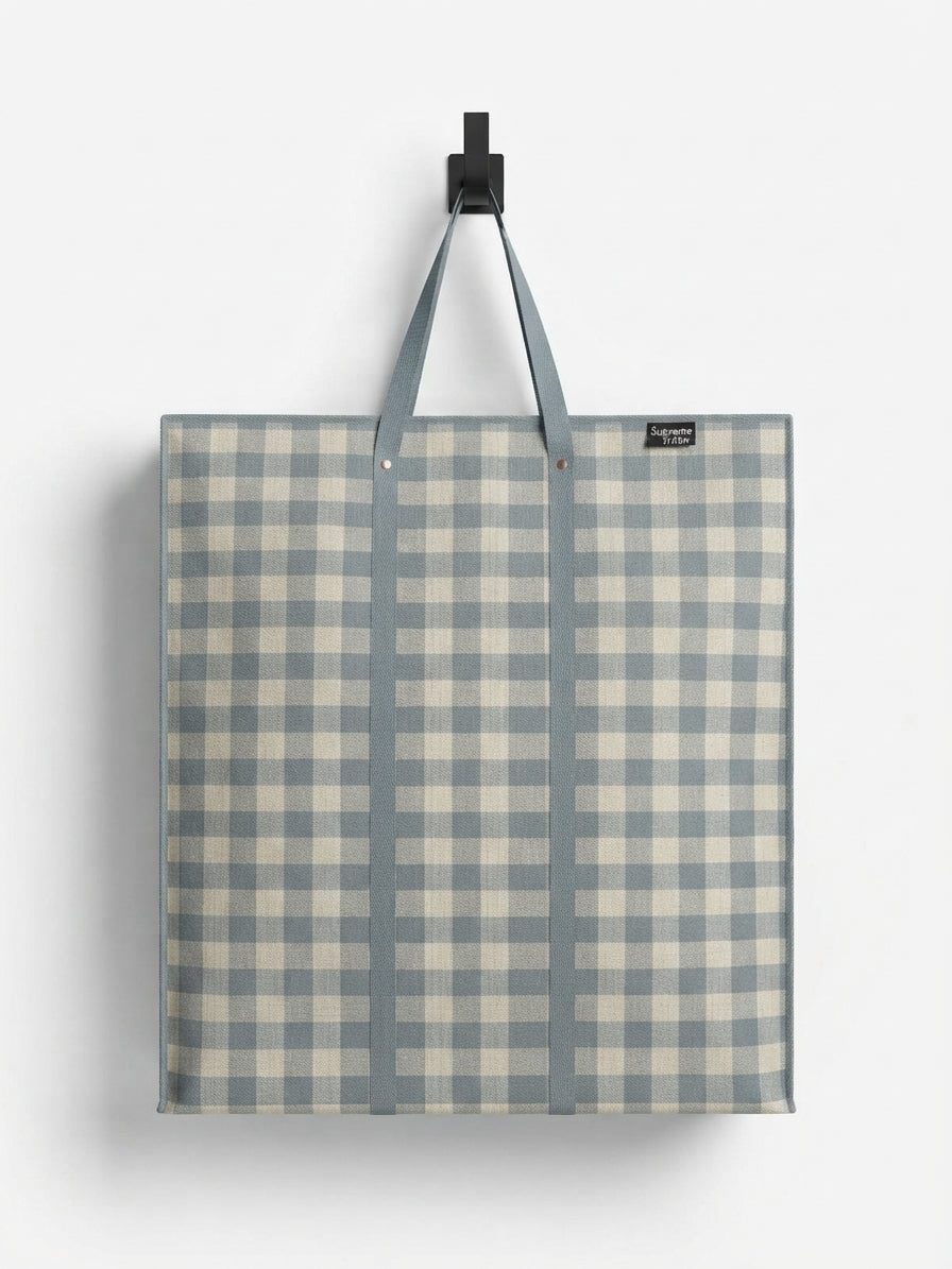 Supreme Triton Checkered Laundry & Storage Tote Bag (23x27)