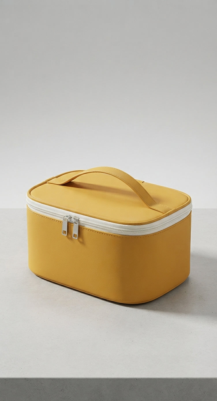 Waterproof PU Frosted Cosmetic Bag & Travel Makeup Organizer