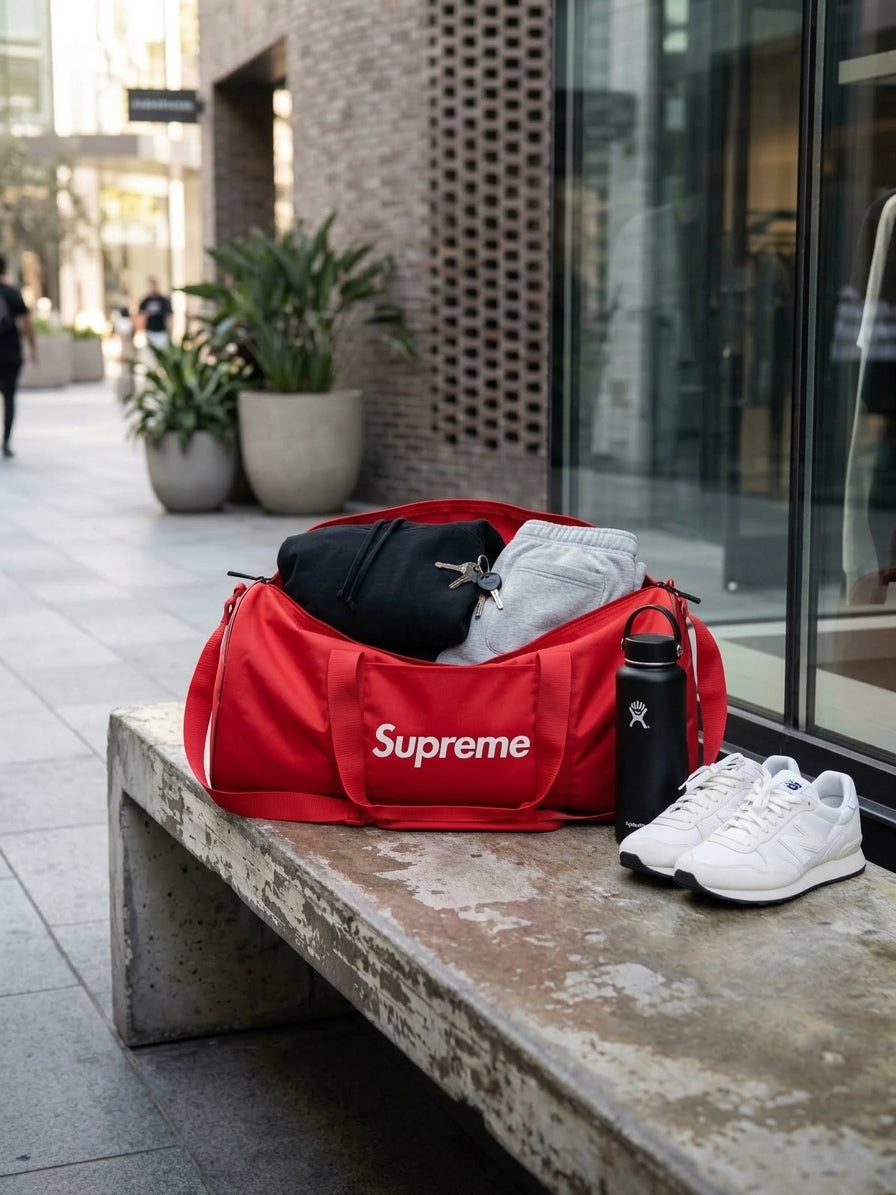 Supreme Red Non-Woven Duffle Bag – Lightweight Gym, Travel & Holdall Bag