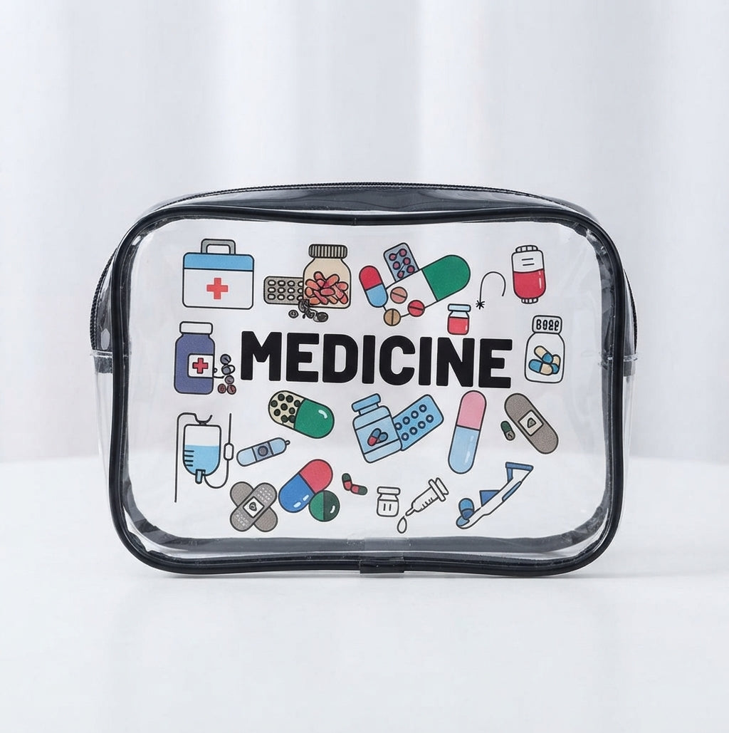 Waterproof Clear PVC Travel & Cosmetic Organizer Pouch | Transparent Toiletry & Makeup Bags