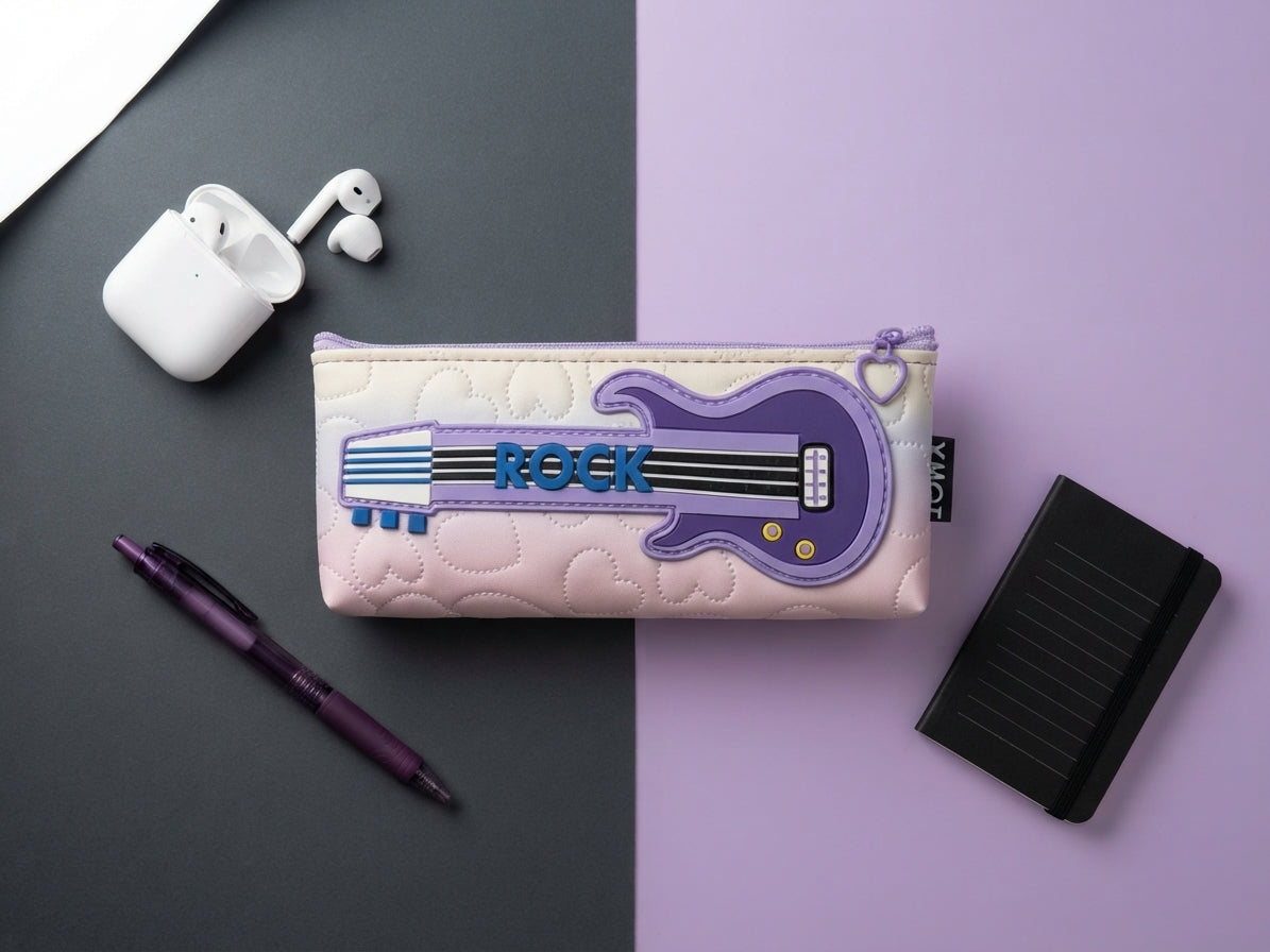 XMQI Aesthetic Quilted Pencil Case – Cute Waterproof Stationery Pouch & Large Capacity Pen Organizer