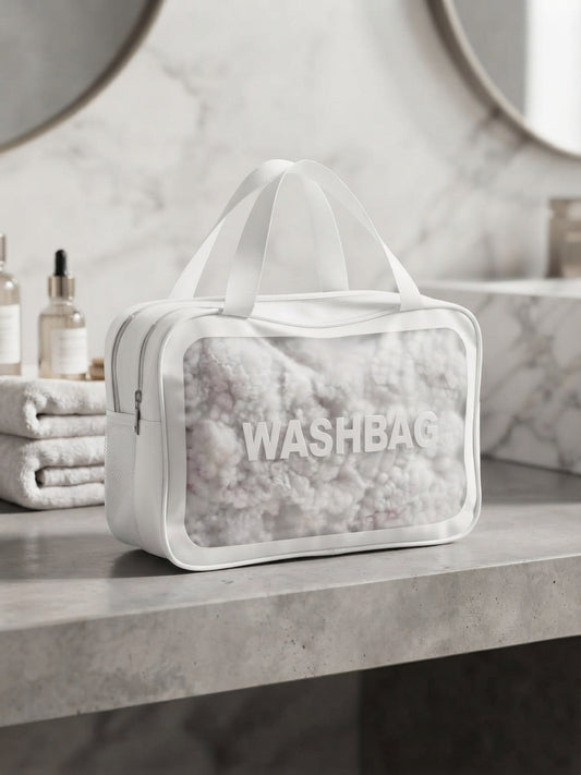 Large Dual-Zipper Cosmetic Bag & Travel Wash Organizer | Waterproof Makeup Pouch