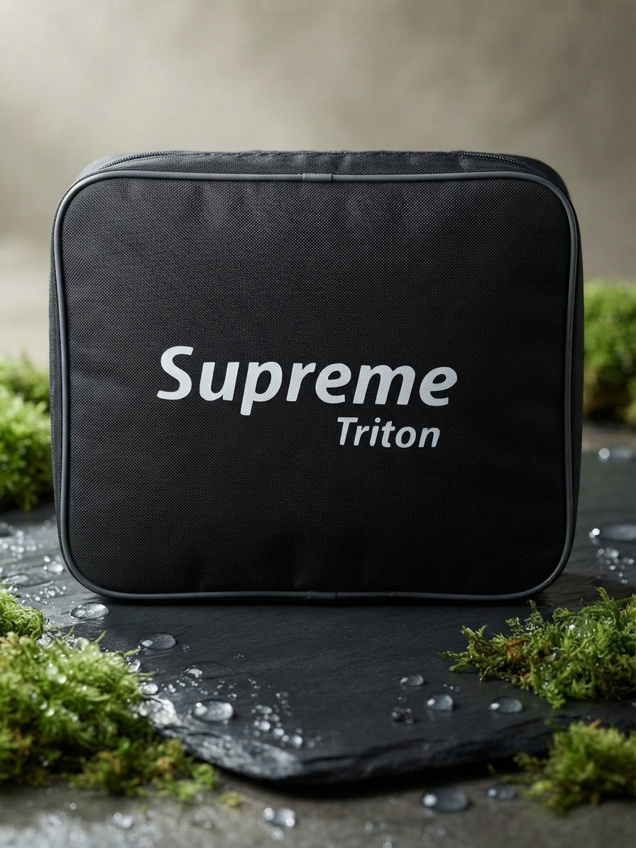 Supreme Triton Suit Garment Bag | Breathable Non-Woven Travel Suit Cover & Coat Protector with Transparent View Window & Heavy-Duty Zipper (Black)