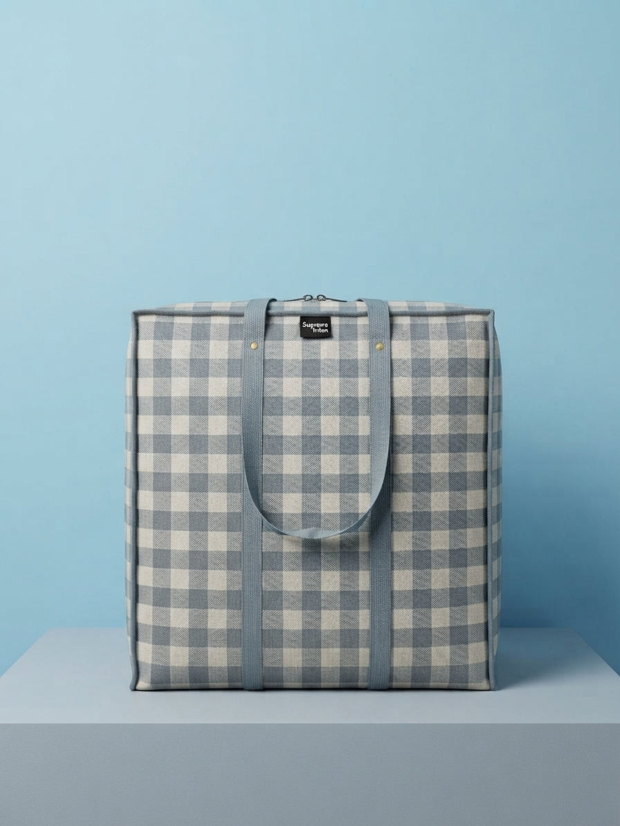 Supreme Triton 20x20 Checkered Storage Bag – Extra Large Heavy-Duty Organizer Tote with Reinforced Handles