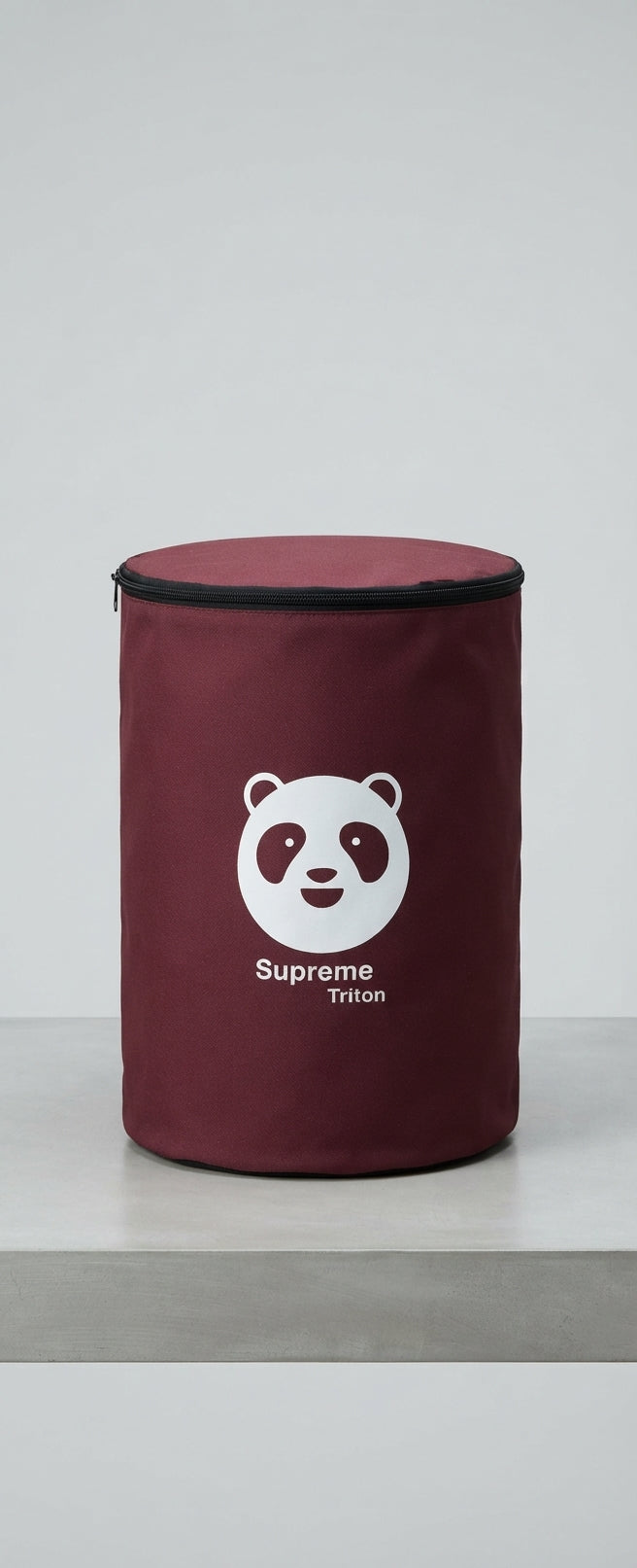 Supreme Triton Round Collapsible Laundry Hamper and Multipurpose Toy Storage Basket with Panda Logo