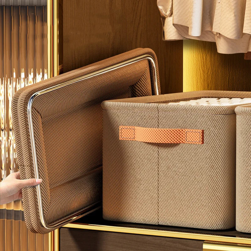 Clothes Organizer - Trousers Clothes -  Jeans Storage Box - Toy Snacks Sundries Organizer - Multifunctional Cosmetics Folding Fabric Box