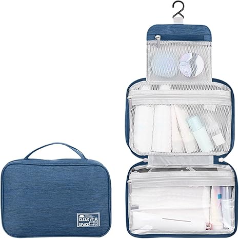 Hanging Toiletry Bags for Traveling,10" X 6.5" Makeup Bag Large