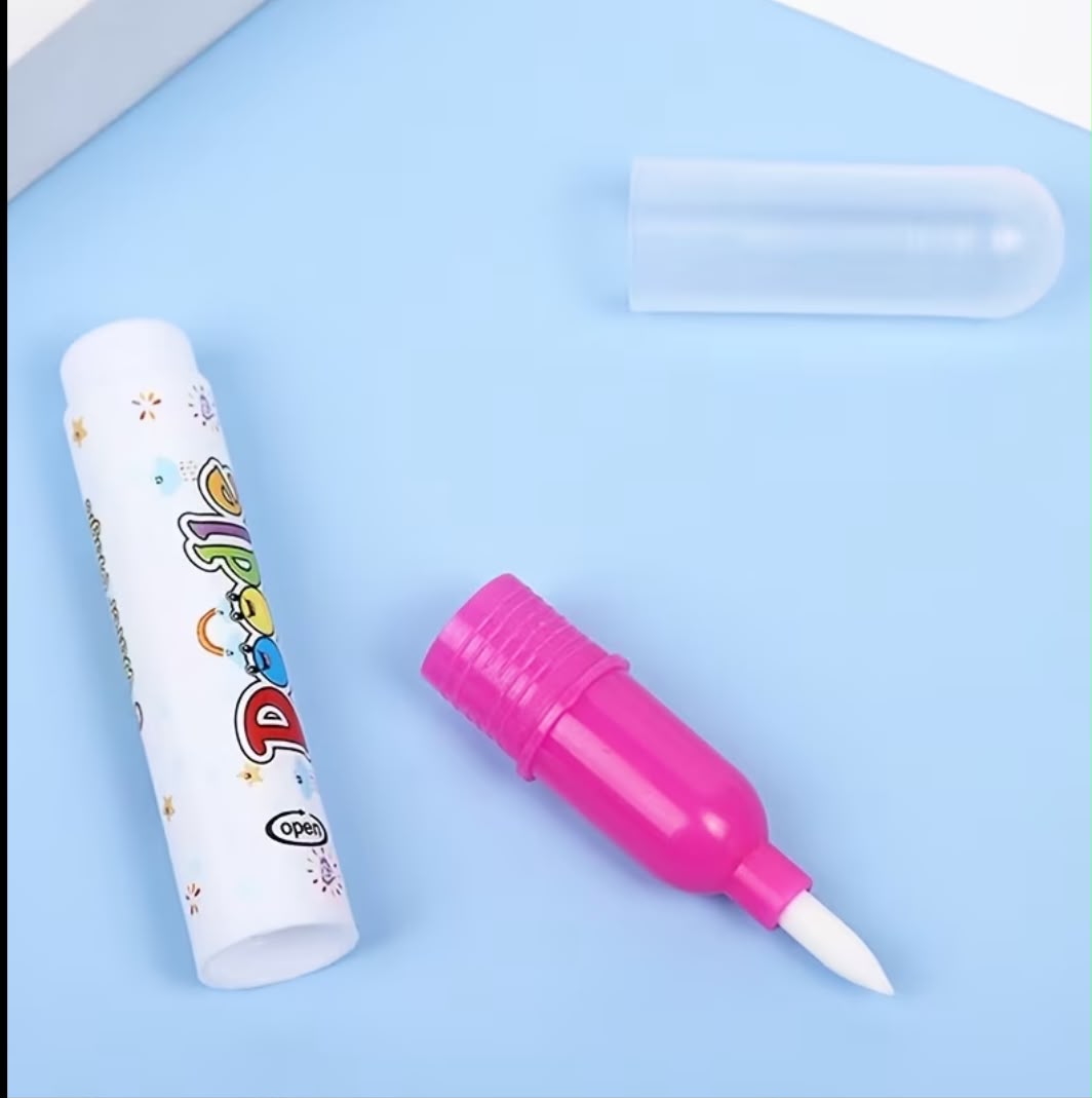Refillable Water Doodle Pens for Kids | Mess-Free Aqua Drawing Marker Set - Pack of 5