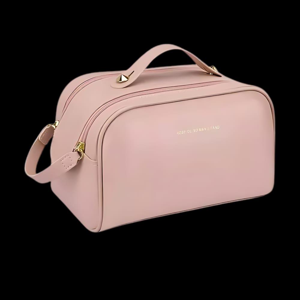 Premium PU Leather Cosmetic Bag | Travel Makeup Organizer & Toiletry Pouch