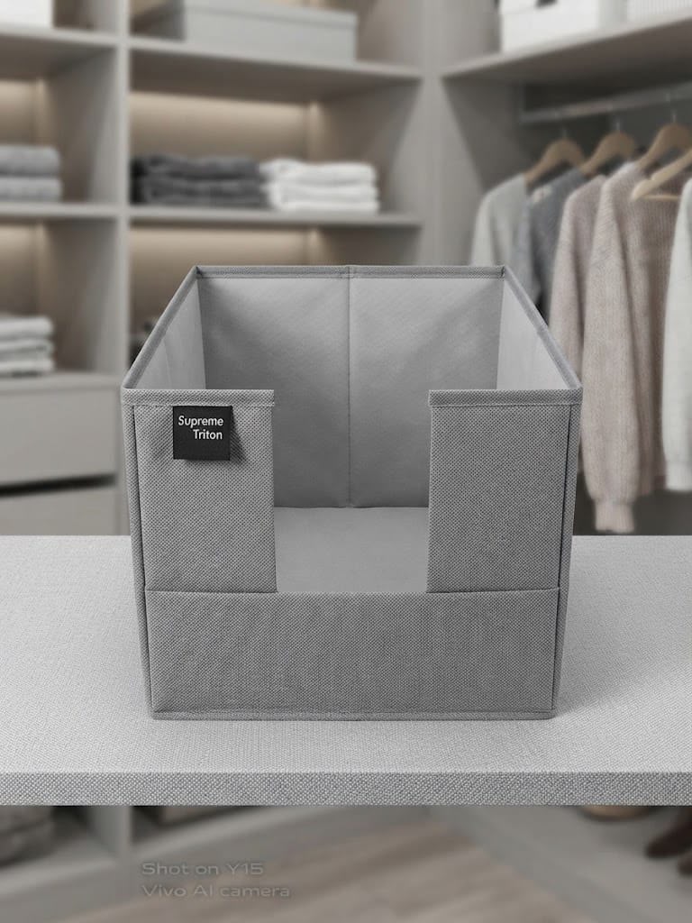 Supreme Triton Grey Foldable Closet Storage Box & Jeans Organizer for Wardrobe Storage