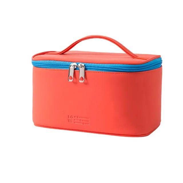 Waterproof PU Frosted Cosmetic Bag & Travel Makeup Organizer