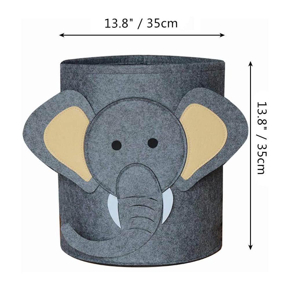 Cartoon Felt Storage Bucket Children"s Toys Dirty Clothes Storage Bag Multifunctional Practical