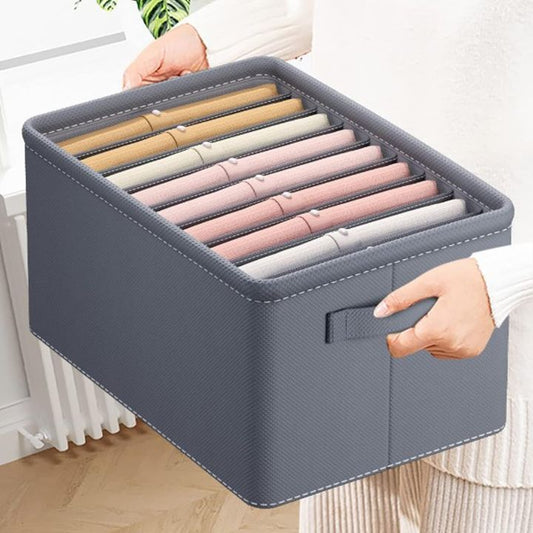 (9 Gride) Wardrobe Organizer Clothes Storage Organizer Multipurpose Large Capacity Compartment