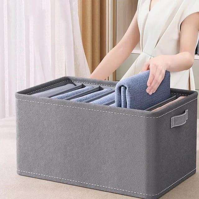 (9 Gride) Wardrobe Organizer Clothes Storage Organizer Multipurpose Large Capacity Compartment