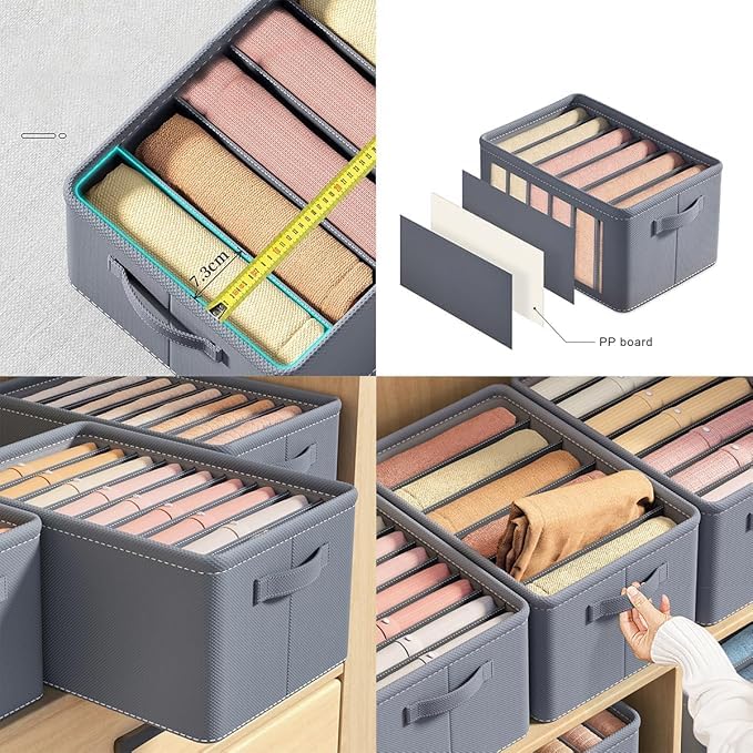 (9 Gride) Wardrobe Organizer Clothes Storage Organizer Multipurpose Large Capacity Compartment