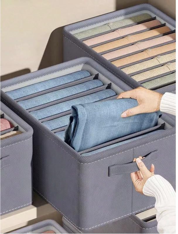 (9 Gride) Wardrobe Organizer Clothes Storage Organizer Multipurpose Large Capacity Compartment