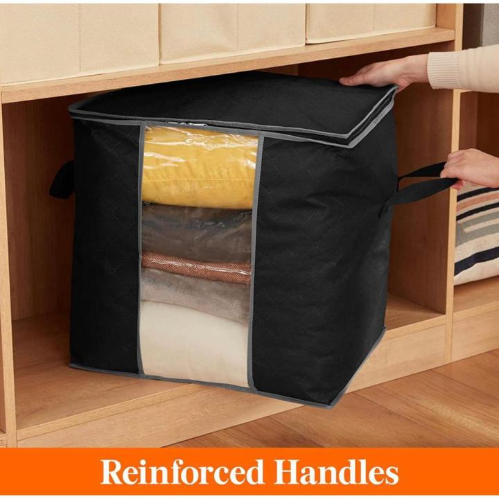 Pack Of 2 Large Blanket Storage Bags Breathable Clothes