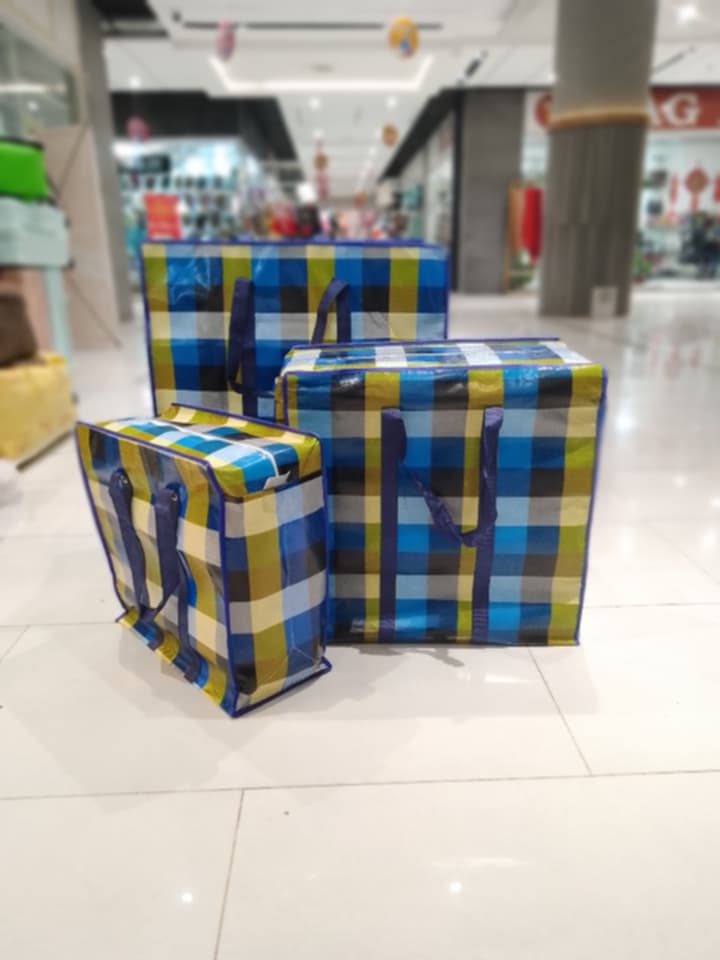 Pack Of 3 Storage Bags (Small,Medium,Large) Durable Zippered Comforters, Blankets, Clothes, & Bedding