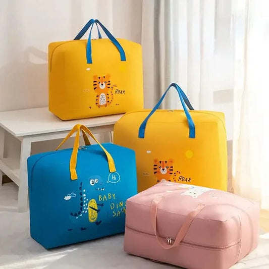 (Pack of 2) Storage Bags Cartoon Character Bag Durable Zipper (100 GSM BAG)