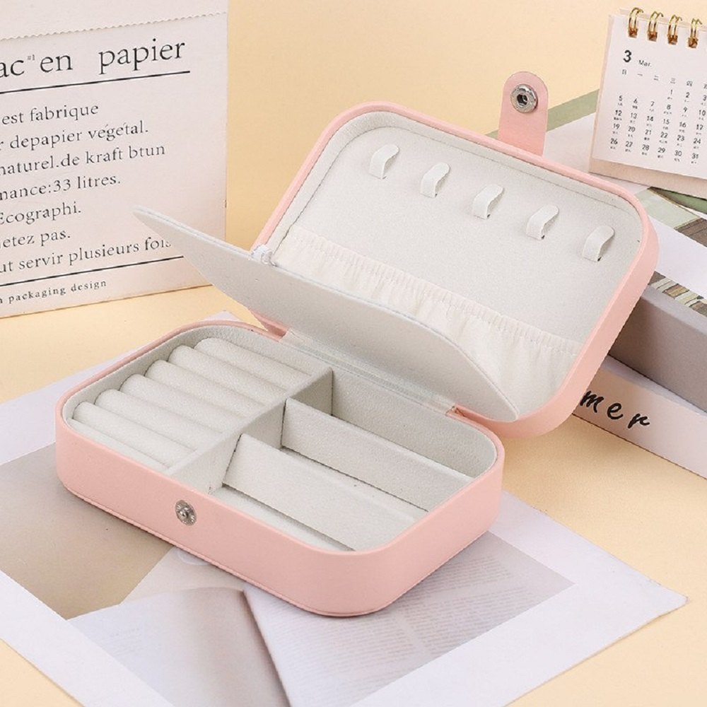 PU Faux Leather Jewellery Box Organizer Storage