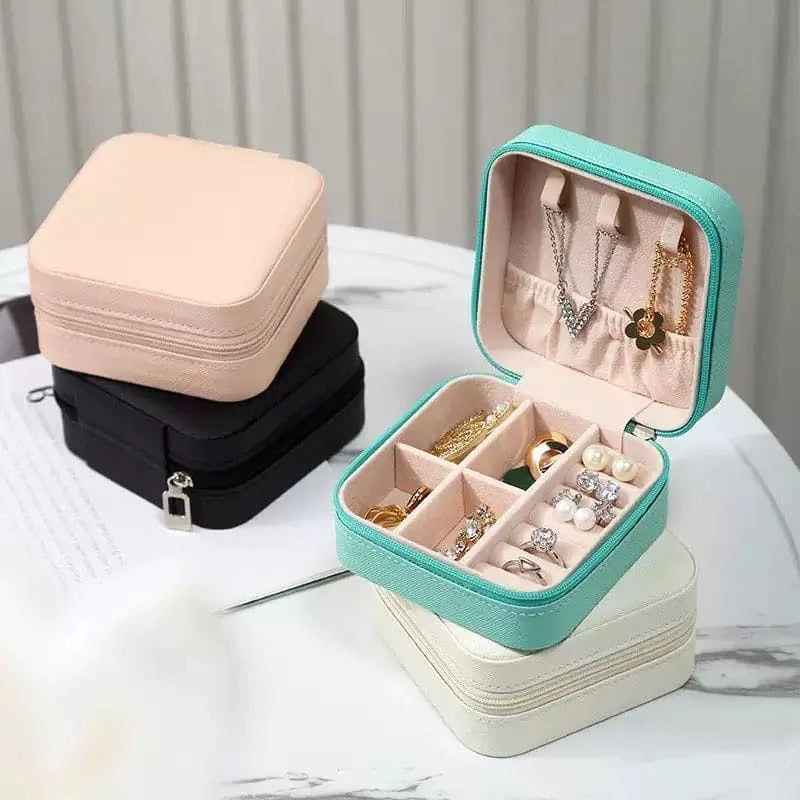 Mini Leather Jewelry Box - Jewelry Organizer Box