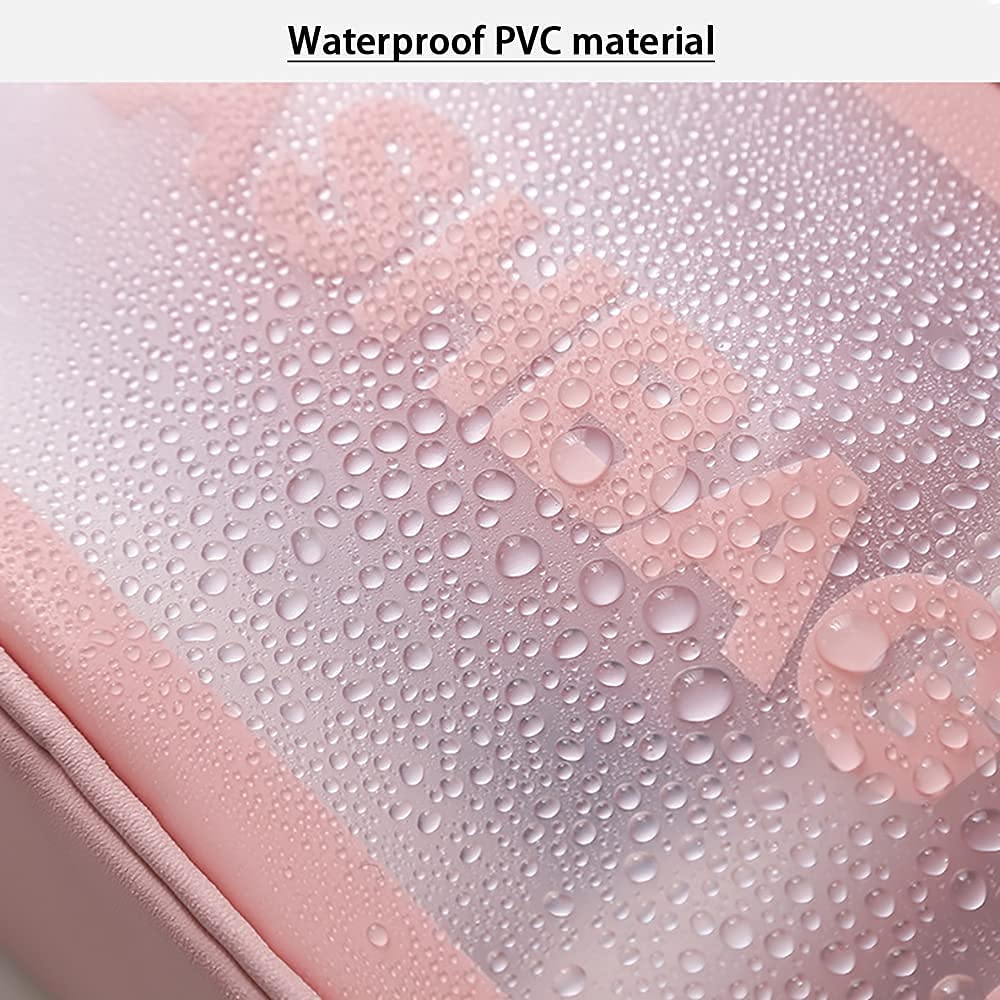 Makeup Organizer Bag - Travel Cosmetic Toiletry Storage Pouch (Rose Gold) 31 x 11 x 21 cm