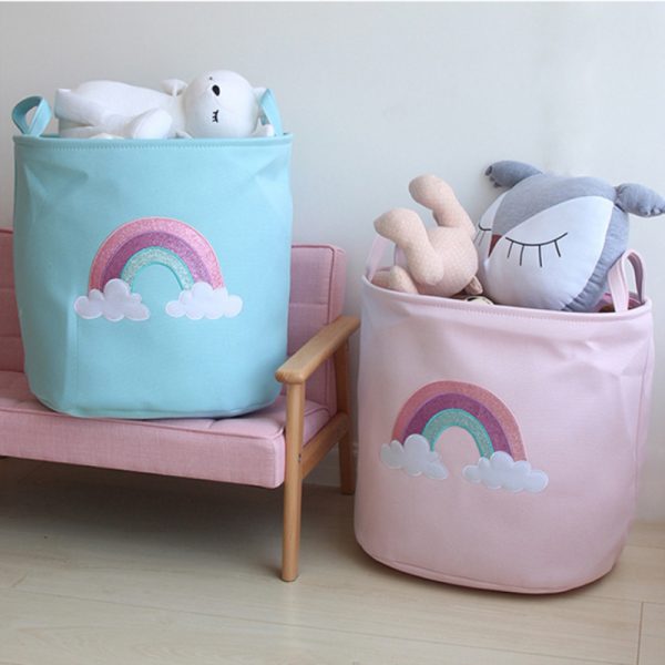 Rambow Baby Laundry Hamper Collapsible Clothes Kids Storage Basket Large Girls Gift Toy Box Bin for Nursery Room (Copy)